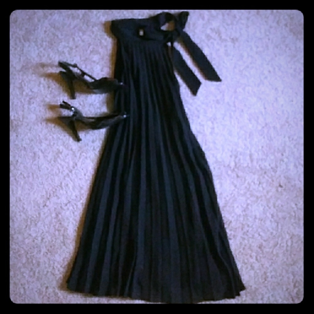 One shoulder tie Babydoll swing dress